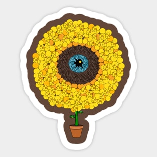 Sunflower Abstract Sticker